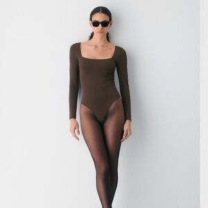 Babaton Brown Long Sleeve Top